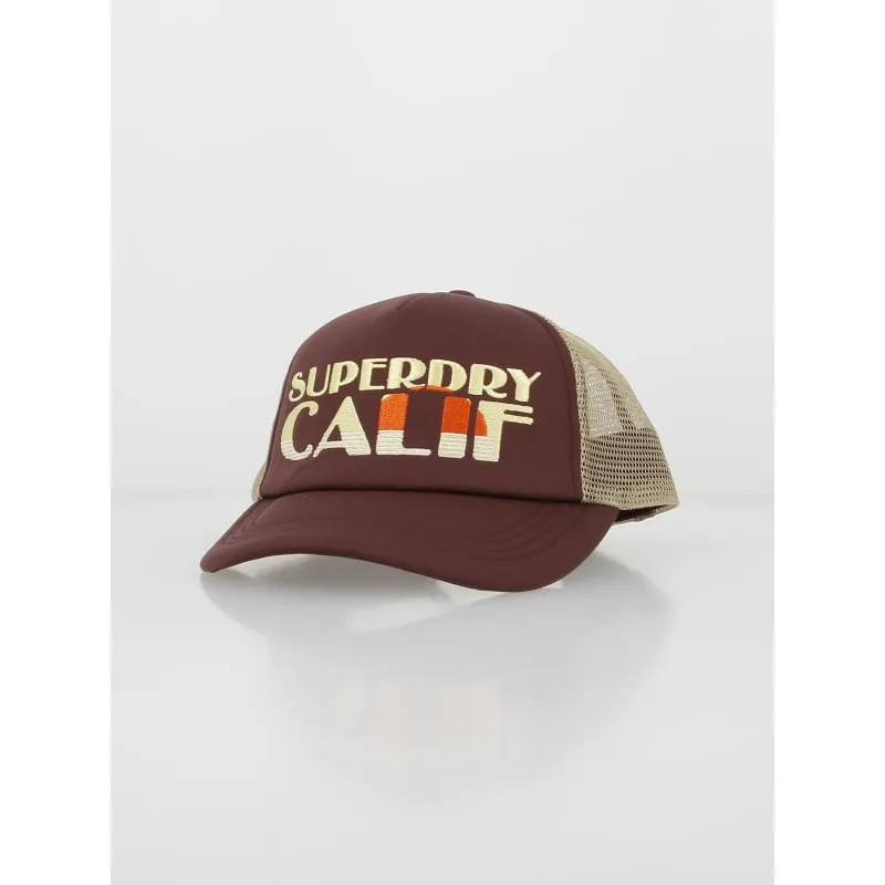 Casquette vintage trucker calif bordeaux - Superdry | wimod