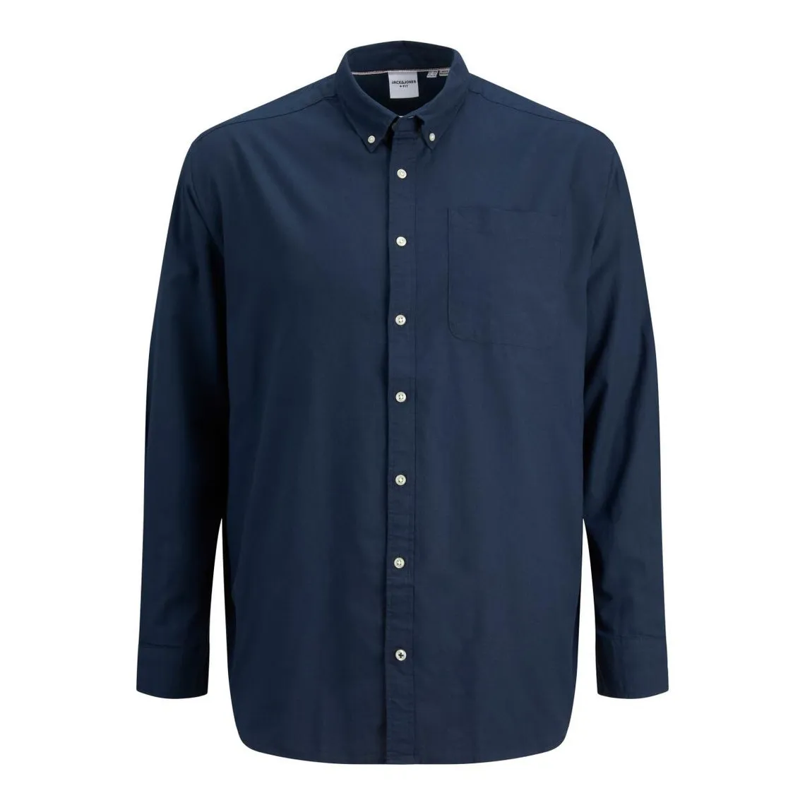 Chemise à boutons Slim Fit Col boutonné Manches longues Bleu Marine en coton Hugo Jack & Jones - Chemise Homme sur