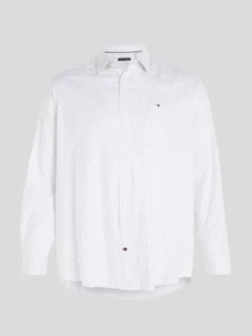 Chemise Blanche A Pois Tommy Hilfiger Grande Taille  homme grande taille - Capelstore