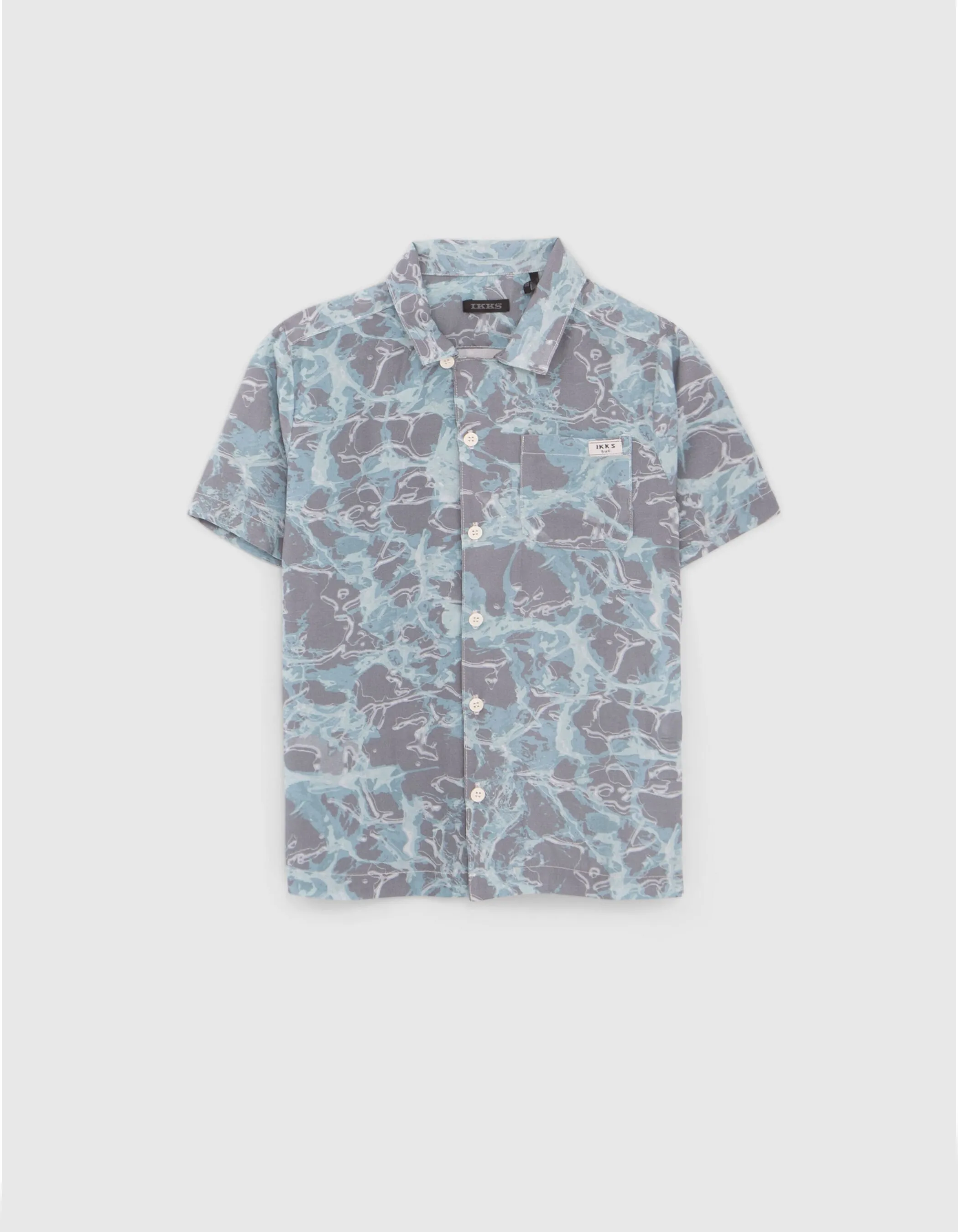 Chemise bleue Lenzing™ Ecovero™ à motif aquatique garçon