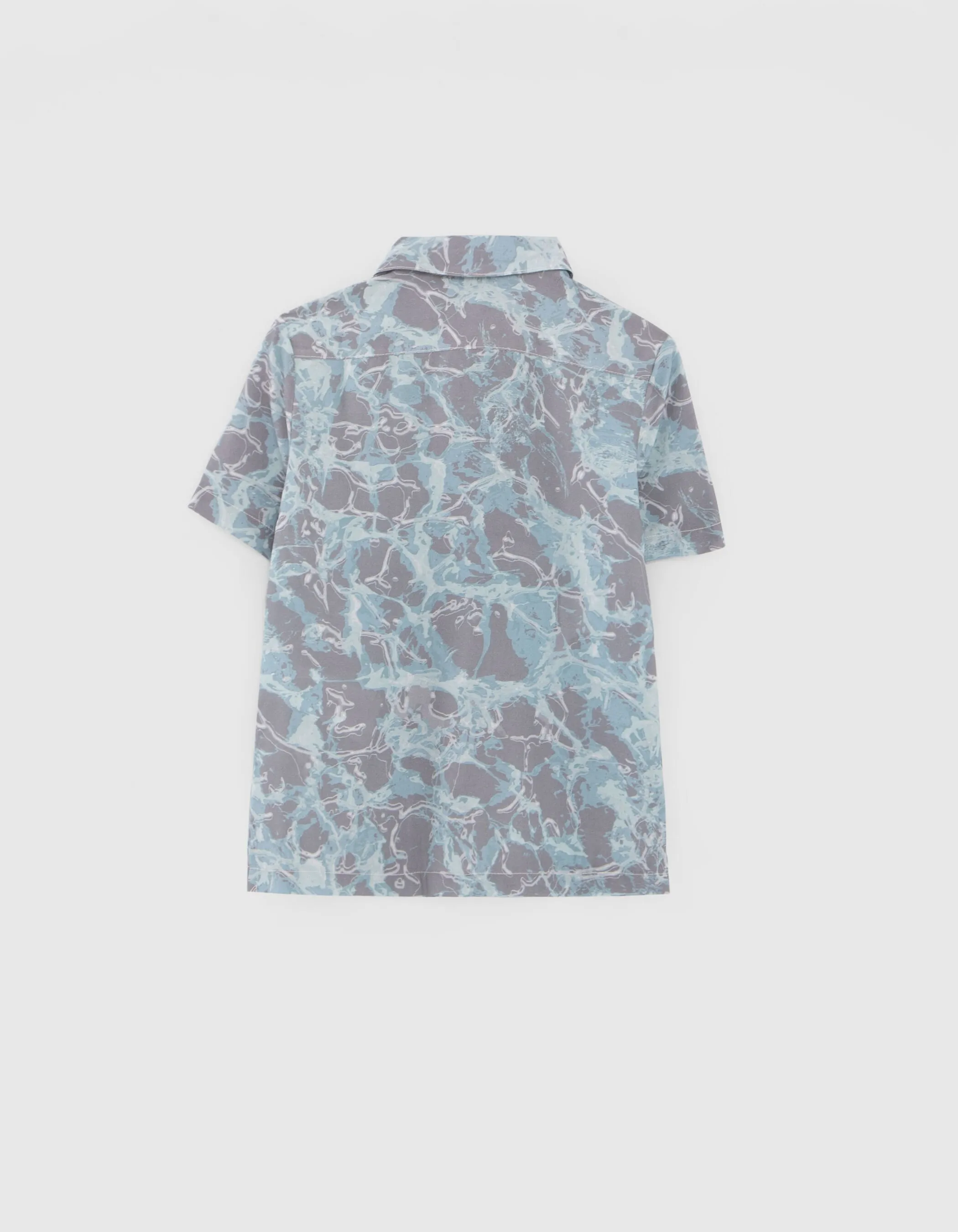 Chemise bleue Lenzing™ Ecovero™ à motif aquatique garçon