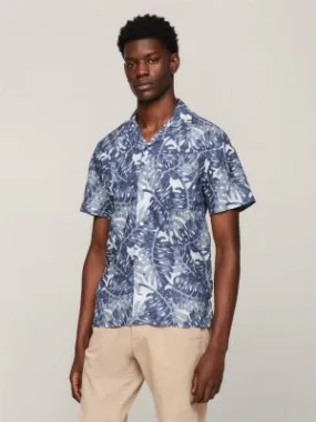 Chemise coupe standard tropicale en lin | Bleu | Tommy Hilfiger