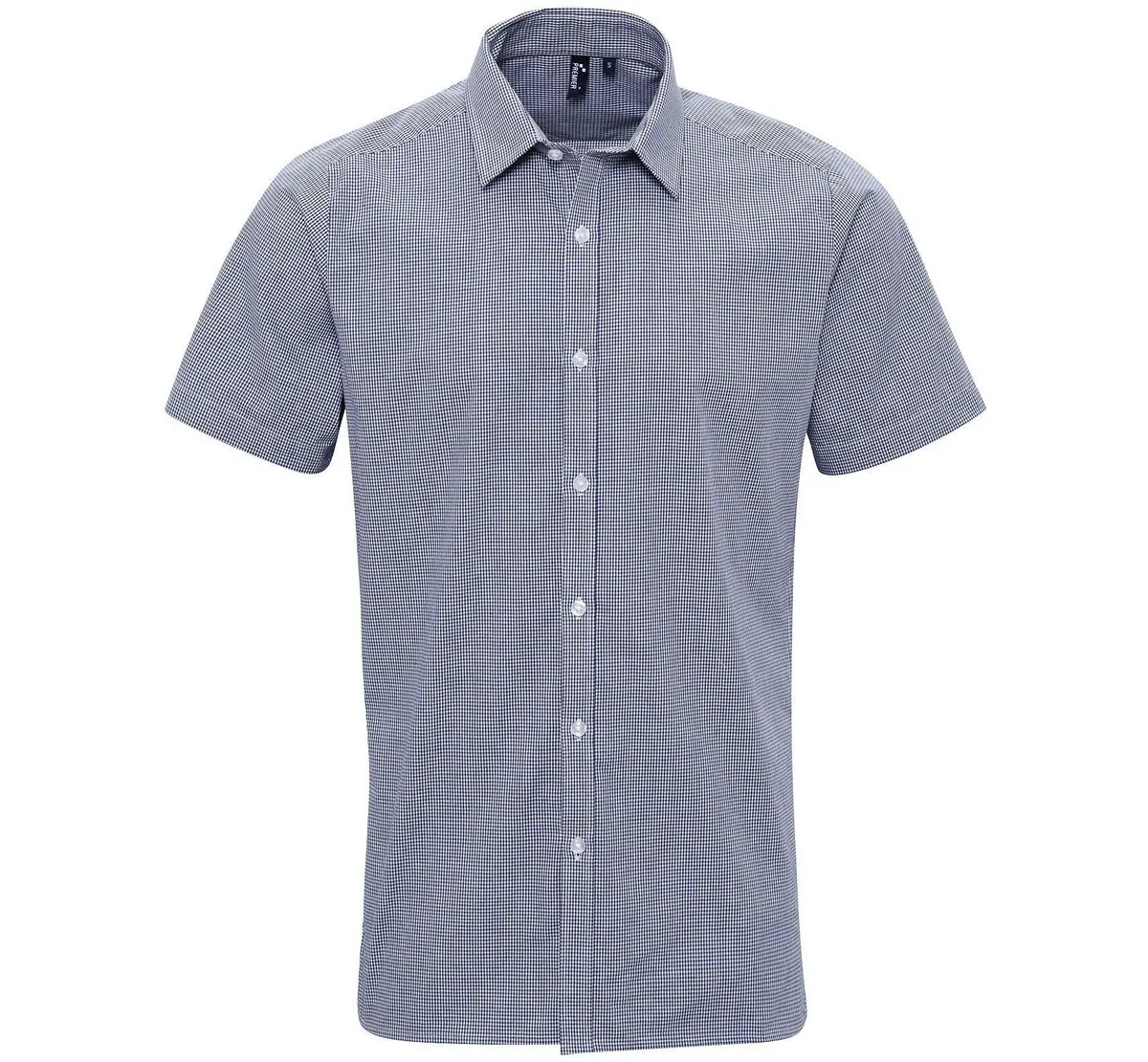 Chemise à carreaux manches courtes - Homme - PR221 - bleu marine 