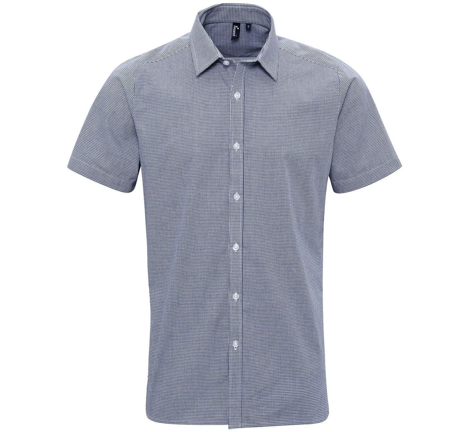 Chemise à carreaux manches courtes - Homme - PR221 - bleu marine 