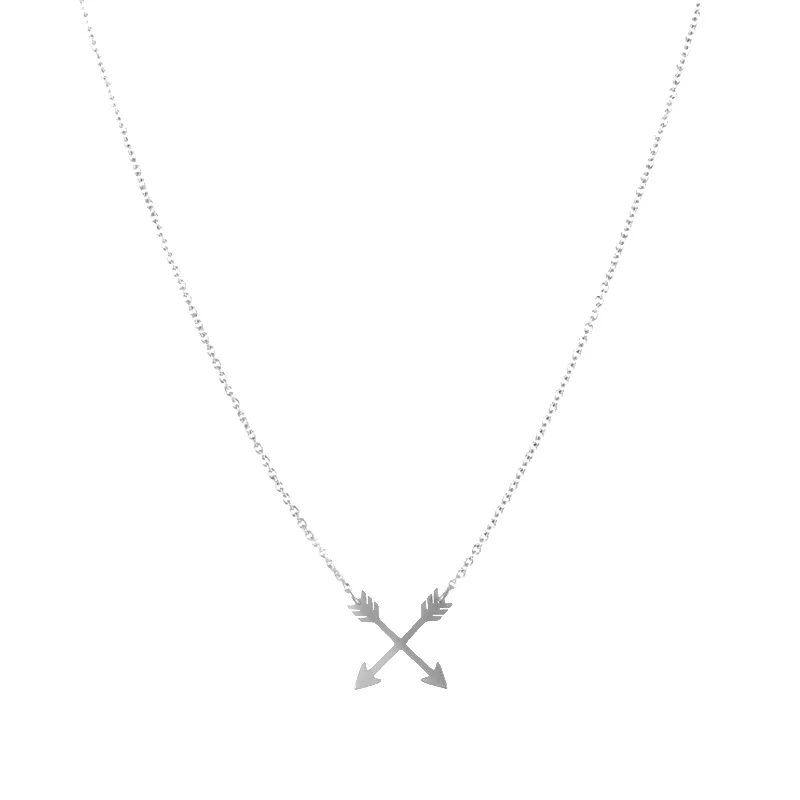 Collier flèches croisées argent