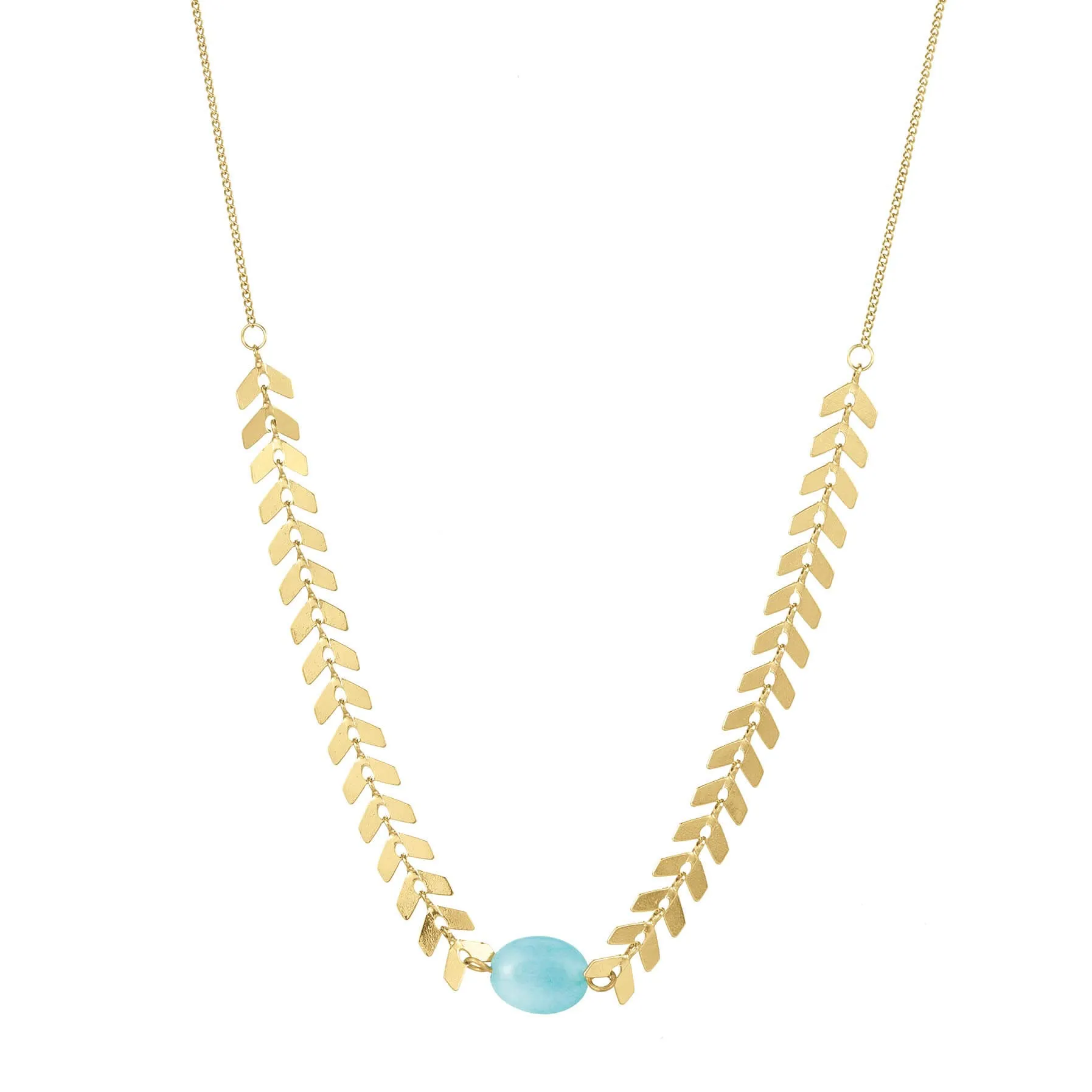 Collier Foro doré Amazonite