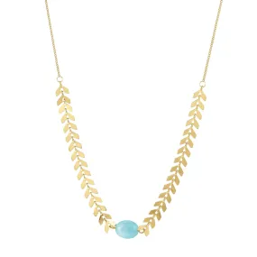 Collier Foro doré Amazonite