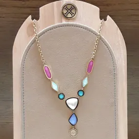 Collier pierres multicolores - Anartxy 