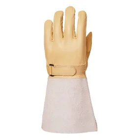 Coverguard - Sur gants électricien hydrofuge jaune beige manchette 15cm EUROHEAT 2550 (Pack de 12)