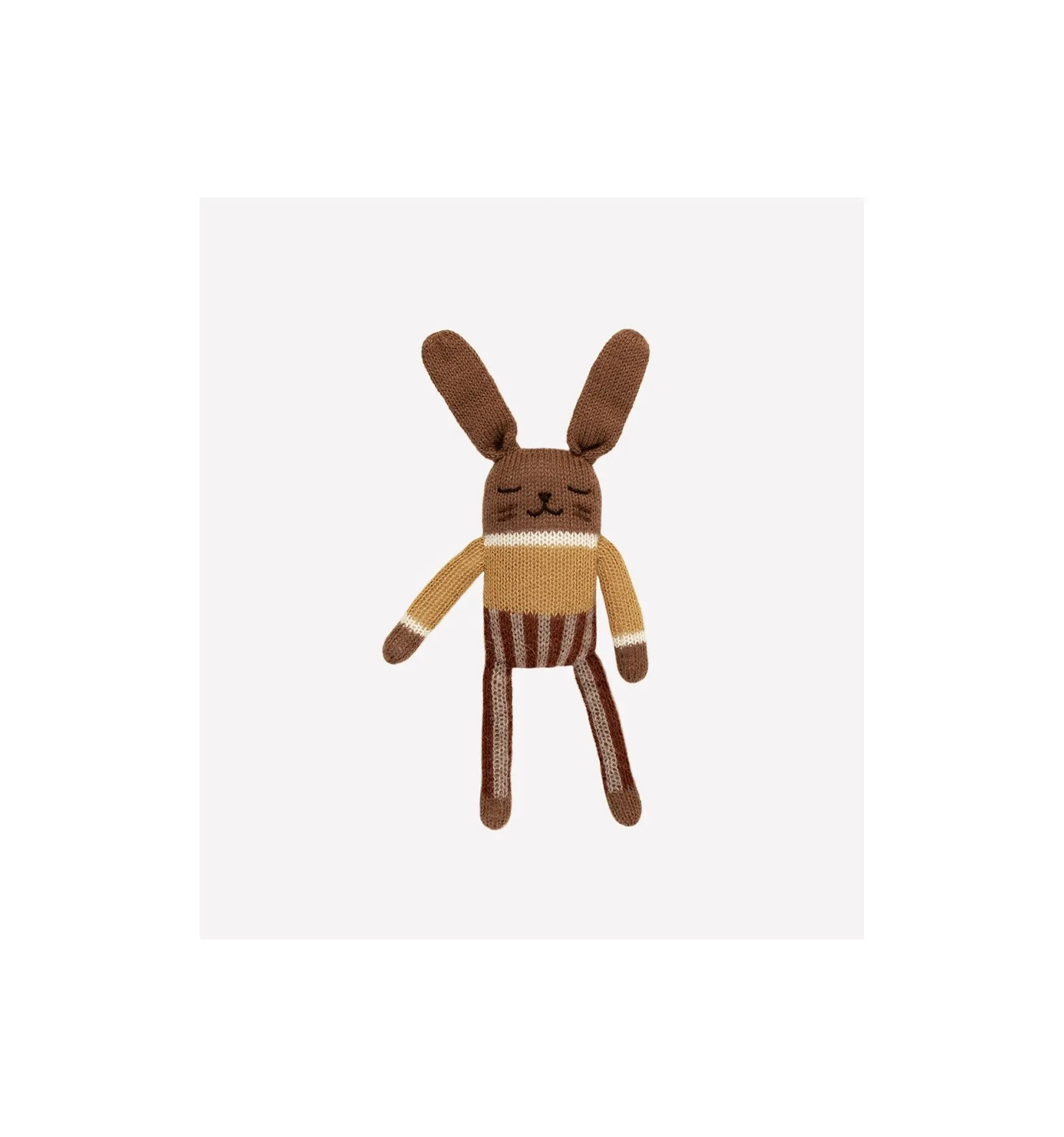 Doudou lapin Maillot sienne-Main sauvage