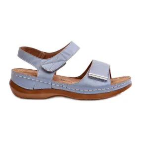 Evento Sandales Velcro Confortables Femme Bleu Iphiope