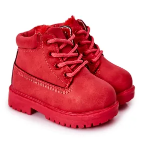 FR1 Bottes de Trappeur Chaudes pour Enfants Rouge Dexter