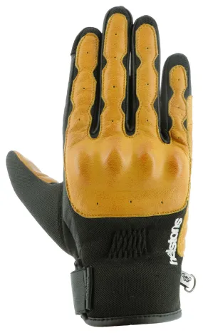 Gants Helstons Go été cuir mesh amara noir gold, gant moto été