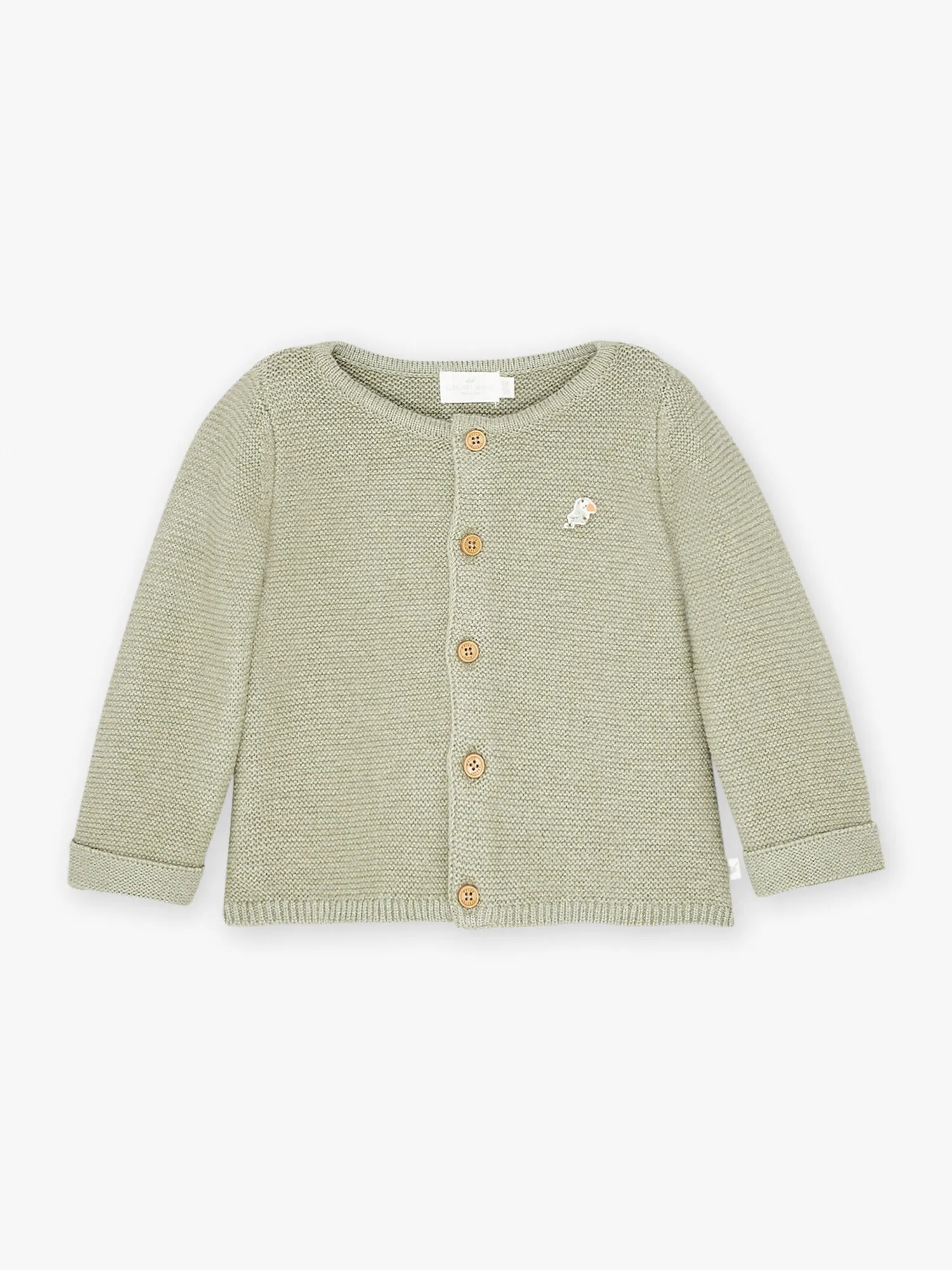 Gilet bébé en laine et coton