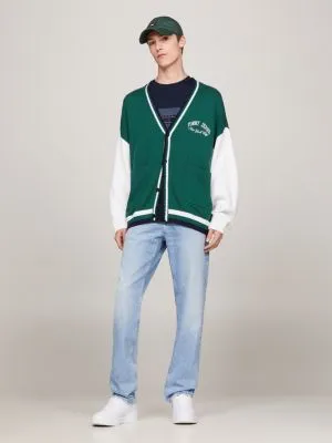 Gilet boxy Varsity colour-block | Vert | Tommy Hilfiger