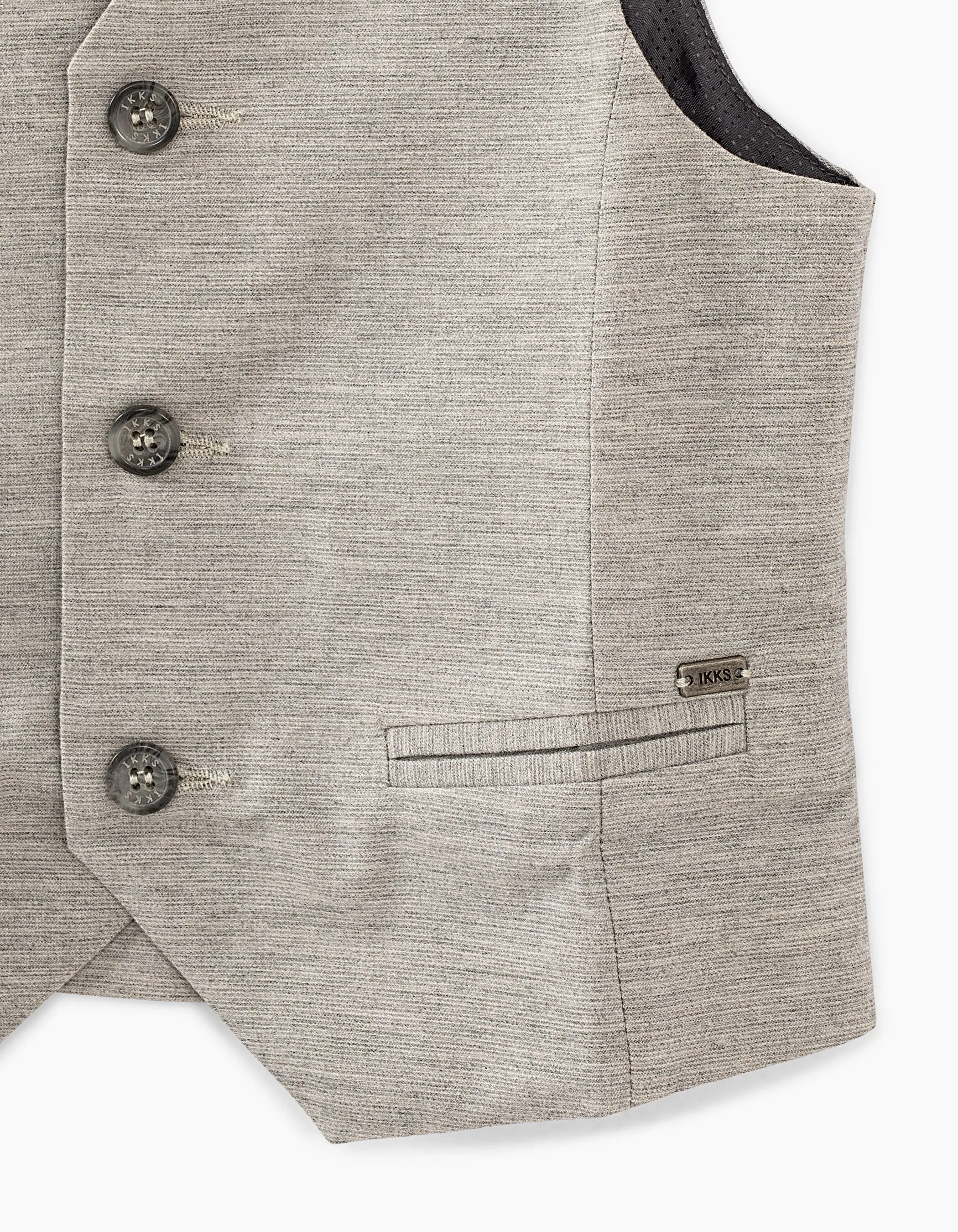 Gilet de costume gris chiné garçon 