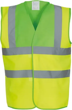 Gilet de sécurité - chasuble - jaune et vert lime -  HVW100 