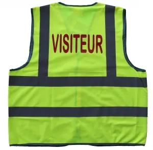 Gilet de sécurité - jaune fluo - marquage au dos VISITEUR 