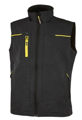 Gilet sans manches - Femme - UPPE181L - noir carbon et jaune 