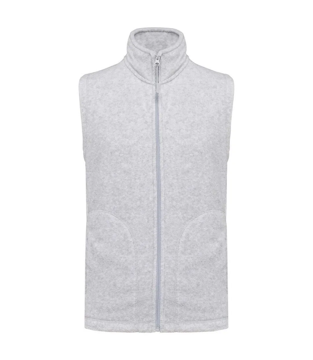 Gilet sans manches micro polaire homme - K913 - blanc chiné ash