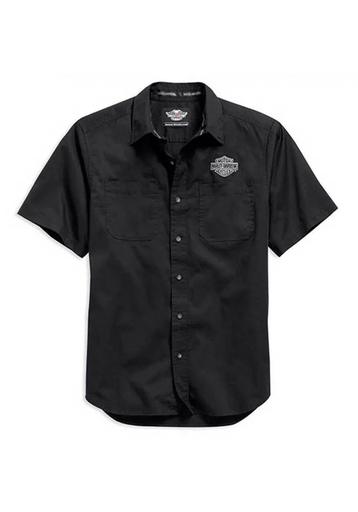 Harley Davidson Homme Logo Chemise Manches Courtes Noir. 99013-15VM