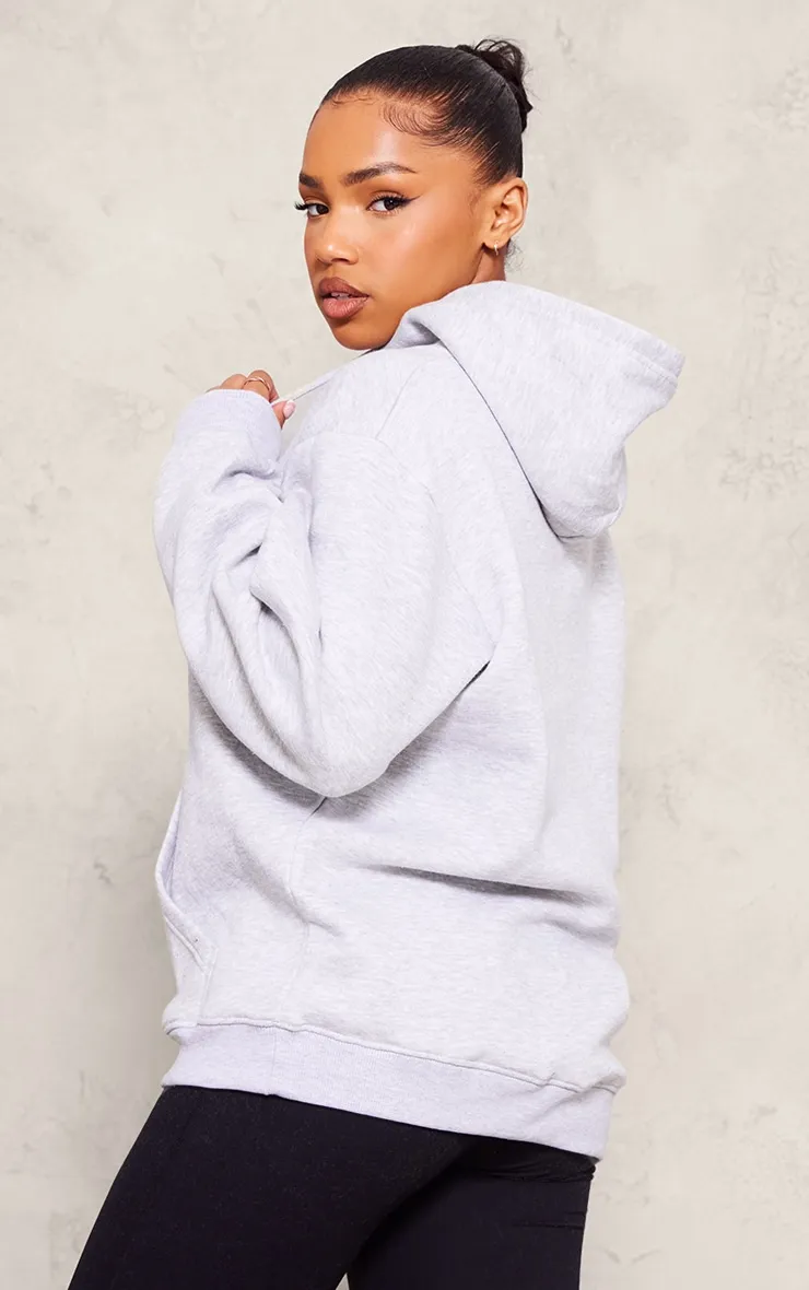 Hoodie en sweat gris cendré oversize