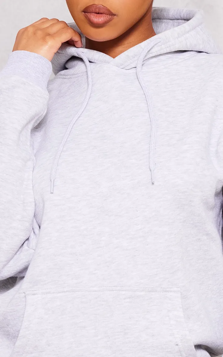 Hoodie en sweat gris cendré oversize