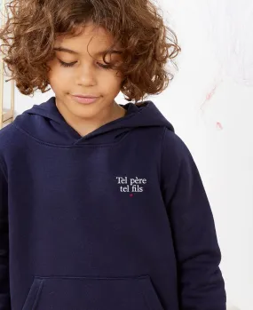 Hoodie enfant Tel père tel fils (brodé)