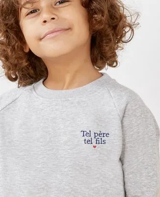 Hoodie enfant Tel père tel fils (brodé)