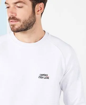 Hoodie homme L'apéro c'est la vie (brodé)