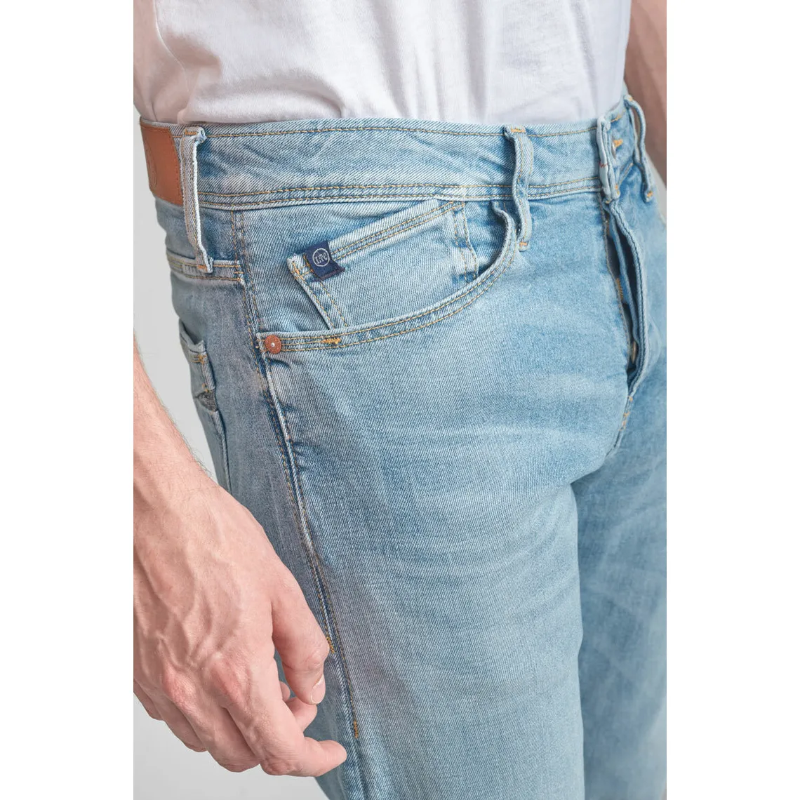 Jeans ajusté stretch 700/11, longueur 34 bleu Joel | 3 Suisses