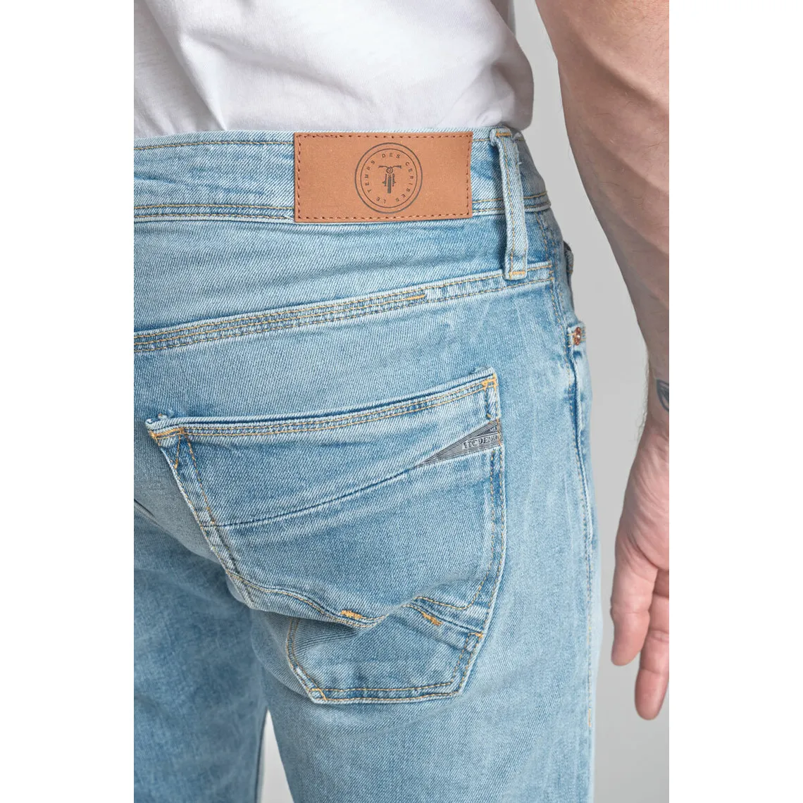 Jeans ajusté stretch 700/11, longueur 34 bleu Joel | 3 Suisses