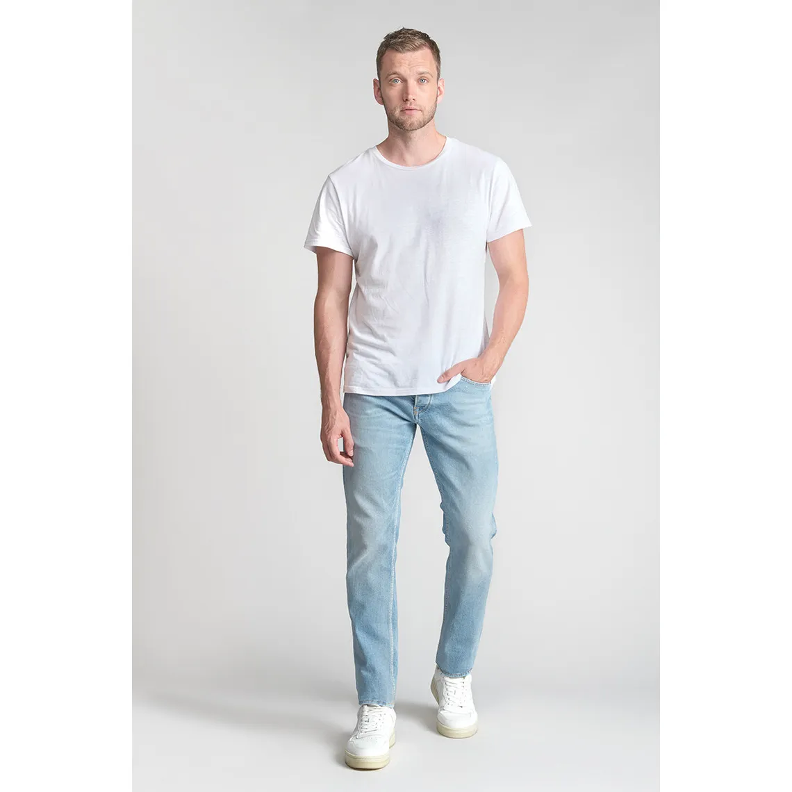 Jeans ajusté stretch 700/11, longueur 34 bleu Joel | 3 Suisses