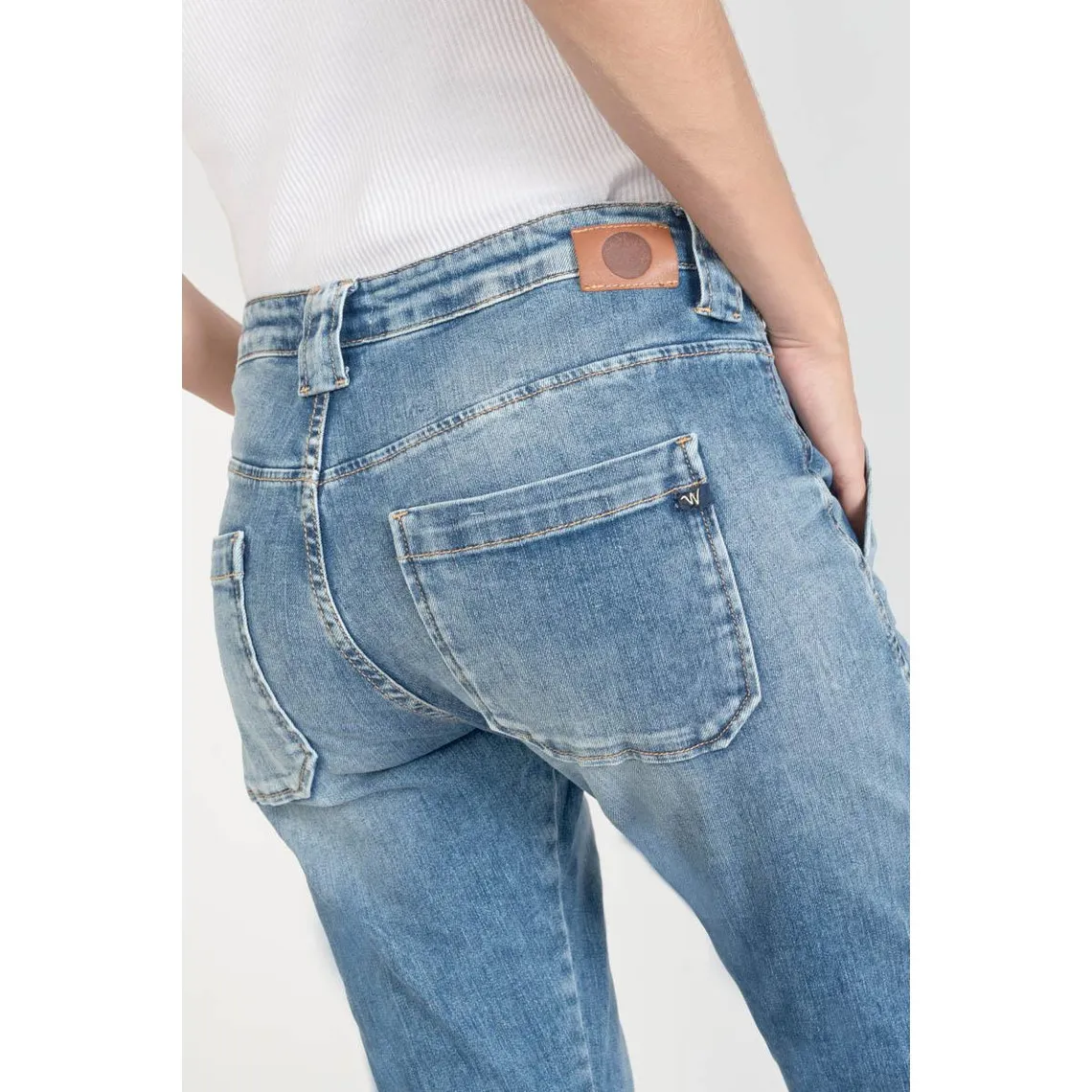 Jeans boyfit 200/43, 7/8ème bleu en coton Kara | 3 Suisses