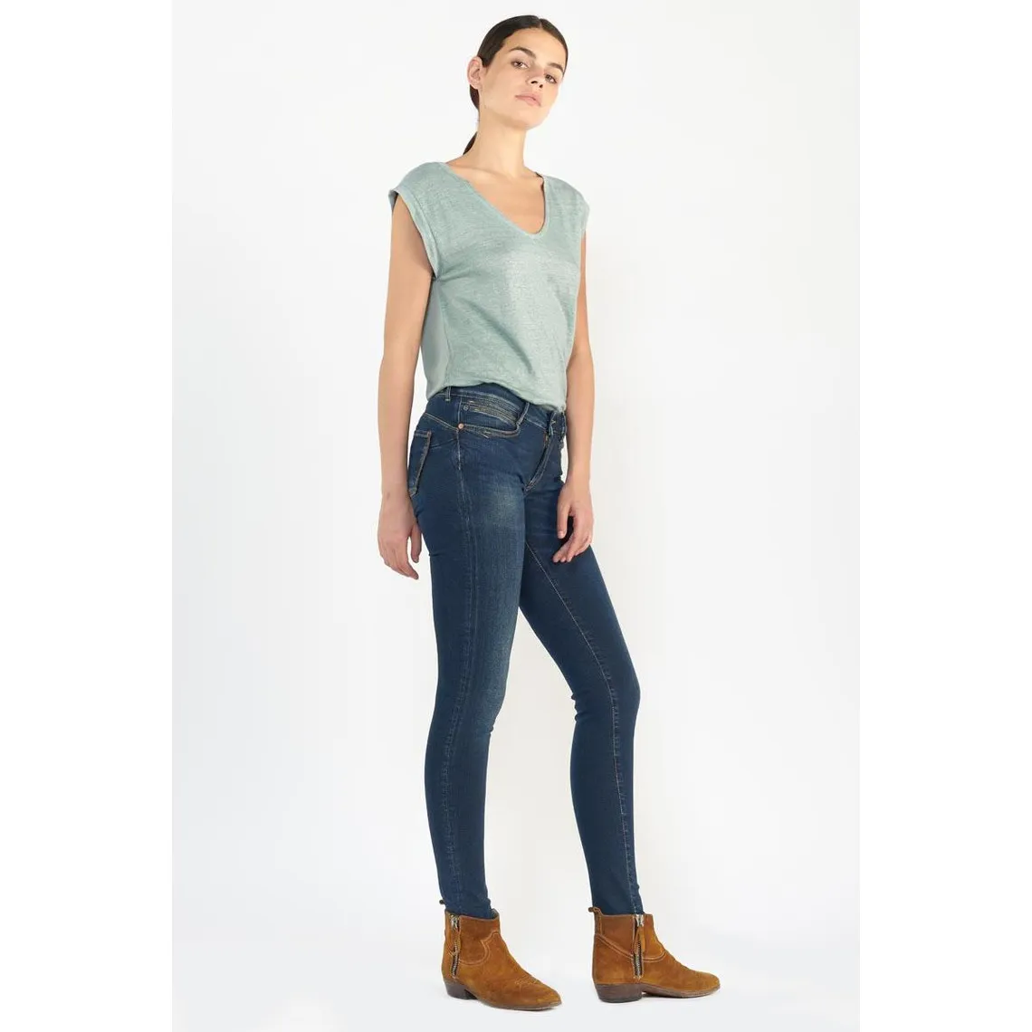 Jeans Elo pulp slim bleu N°1 en coton | 3 Suisses