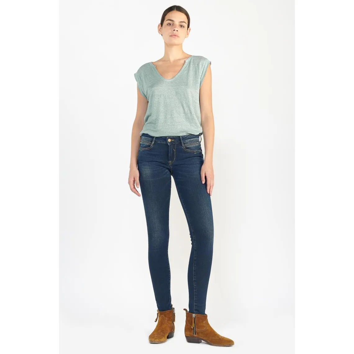 Jeans Elo pulp slim bleu N°1 en coton | 3 Suisses