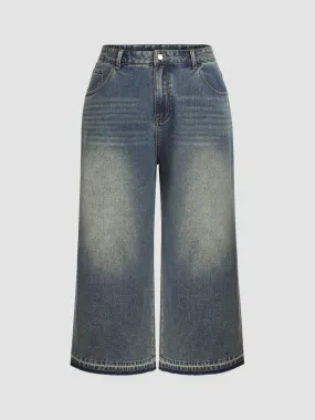  Jeans en Denim Taille Moyenne Jambe Droite Curve & Plus