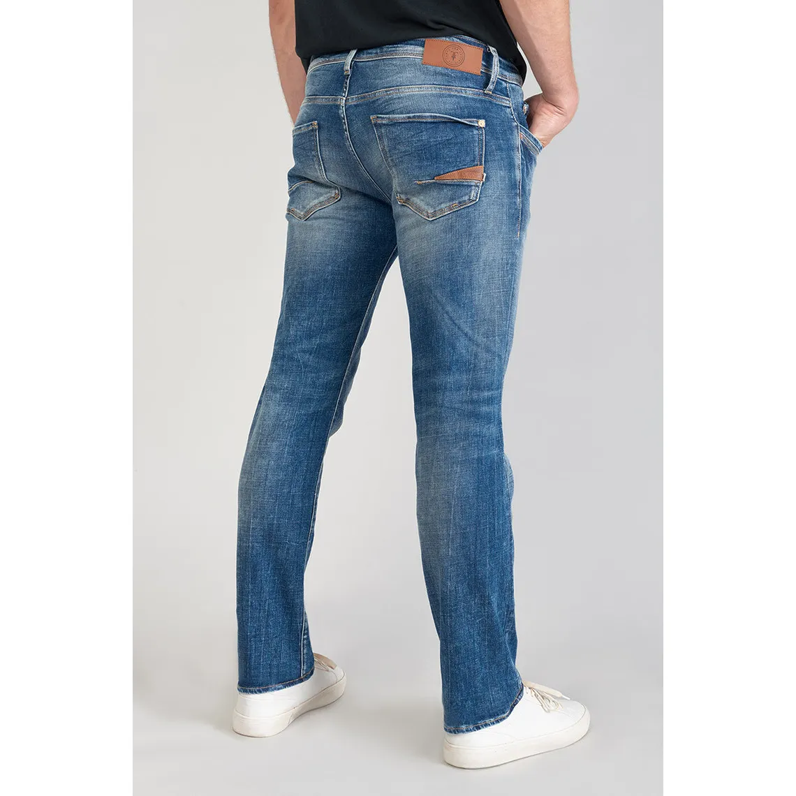 Jeans regular, droit 800/12, longueur 34 bleu en coton Noah | 3 Suisses