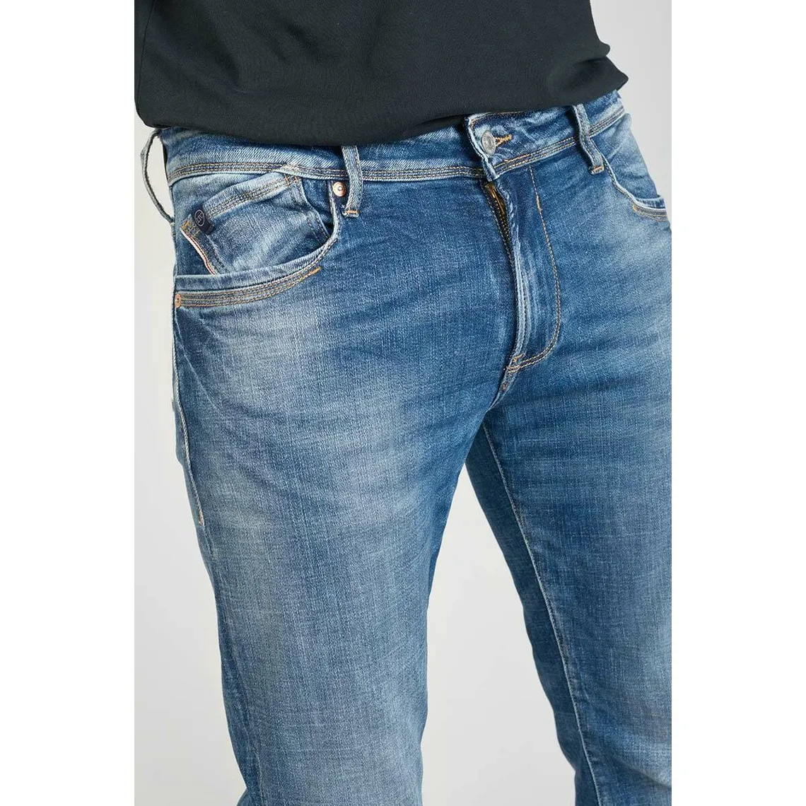 Jeans regular, droit 800/12, longueur 34 bleu en coton Noah | 3 Suisses