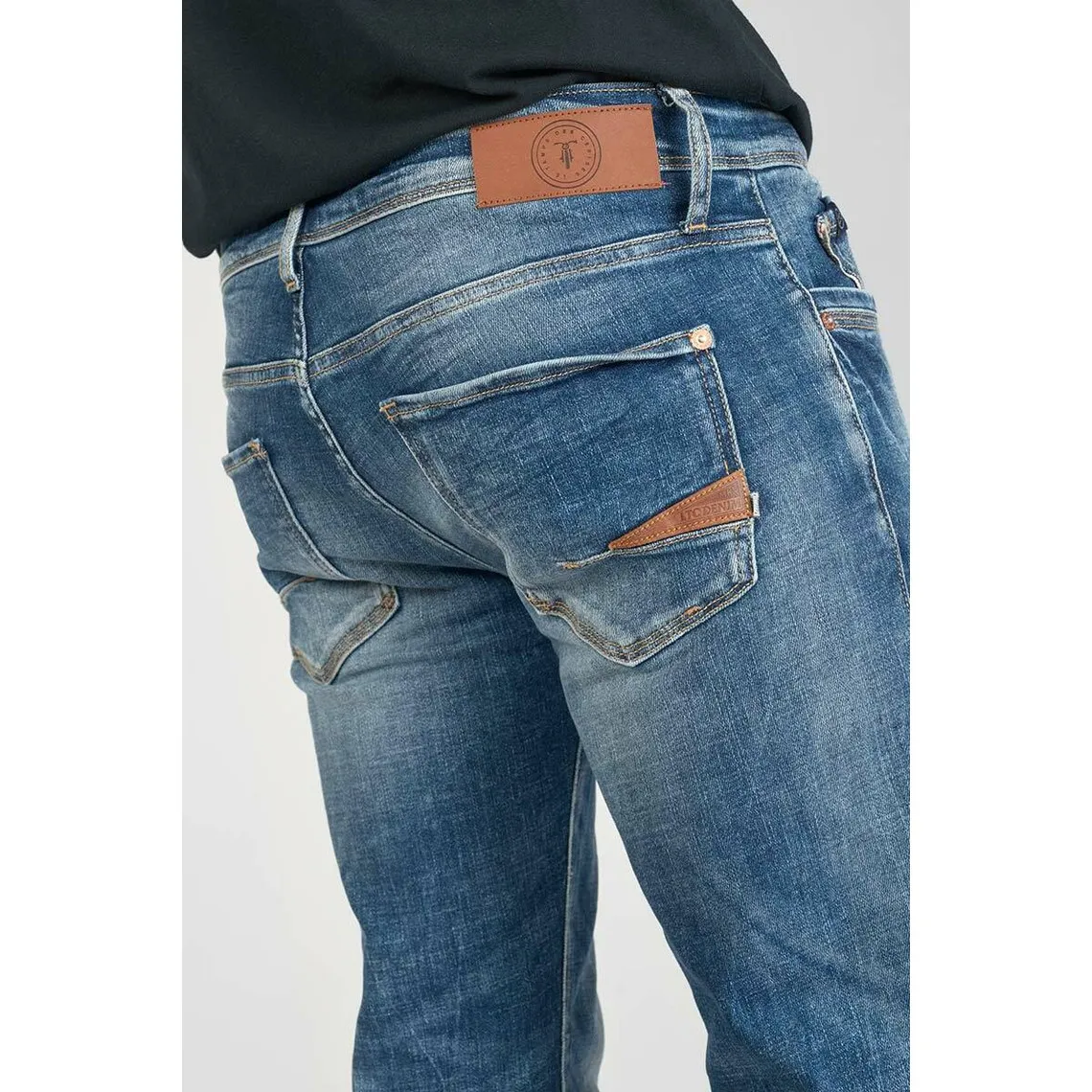 Jeans regular, droit 800/12, longueur 34 bleu en coton Noah | 3 Suisses