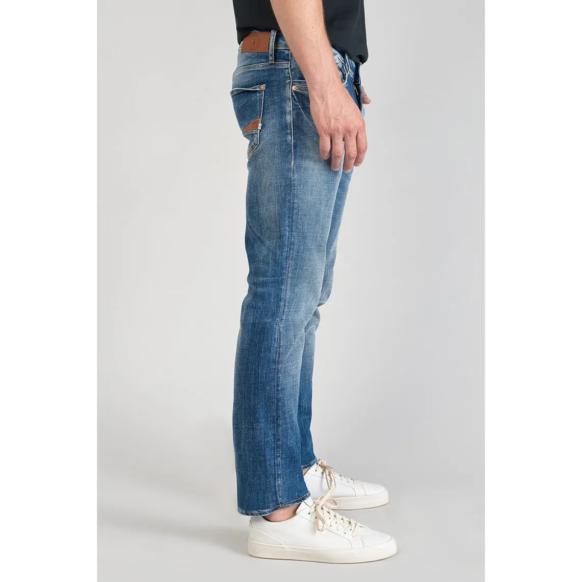 Jeans regular, droit 800/12, longueur 34 bleu en coton Noah | 3 Suisses