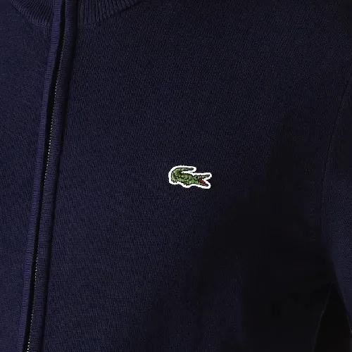 LACOSTE Gilet Zippé marine en coton - SPORT AVENTURE