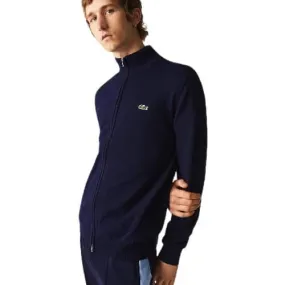 LACOSTE Gilet Zippé marine en coton - SPORT AVENTURE