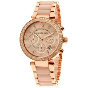 Montre Femme Michael Kors PARKER MK5896 - Bracelet Acier Doré rose  | 3 Suisses