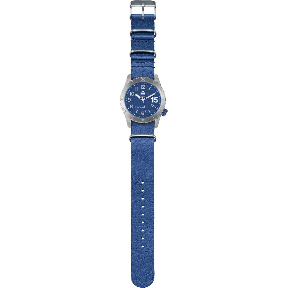 Montre Garçon Serge Blanco SB1140-8 - Bracelet Cuir Bleu | 3 Suisses