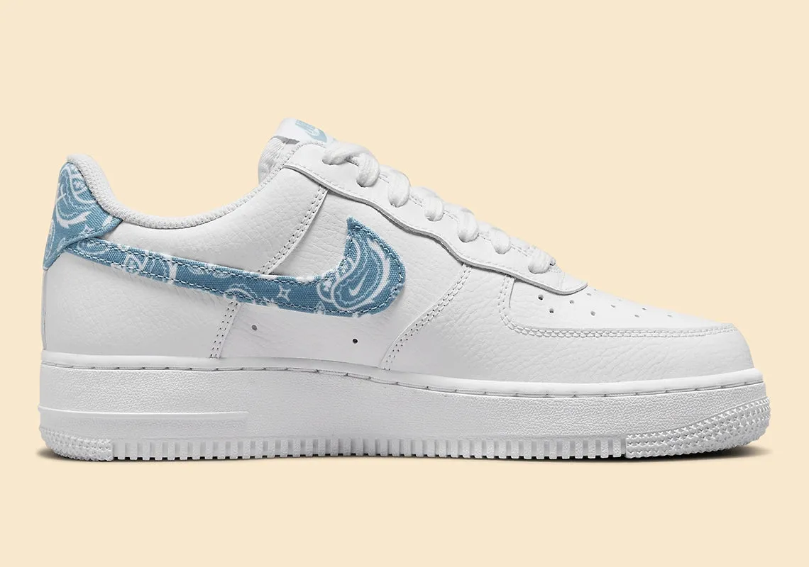 Nike Air Force 1 Low '07 Essential White Worn Blue Paisley