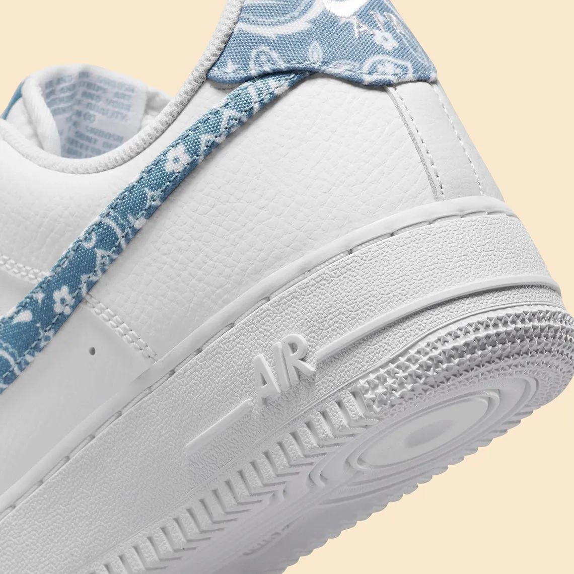 Nike Air Force 1 Low '07 Essential White Worn Blue Paisley