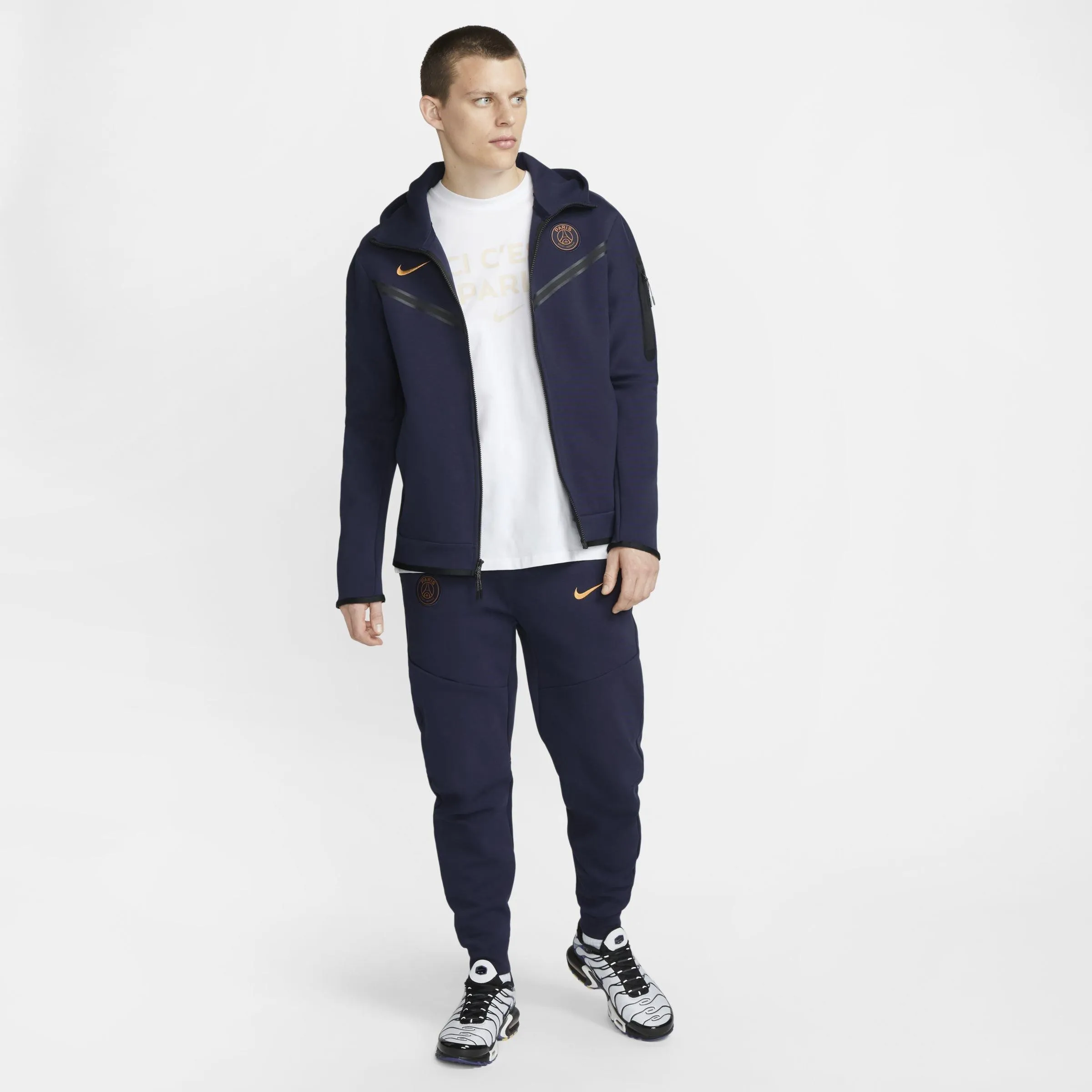 Nike Paris Saint-Germain Tech Fleece Windrunner Men'S Full-Zip Hoodie Tracksuit Top Mens