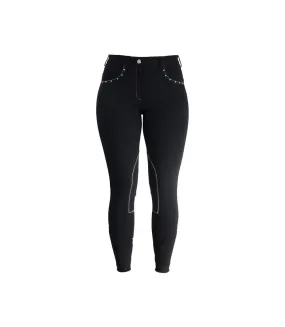 Pantalon d´équitation femme noir / pourpre HyPERFORMANCE