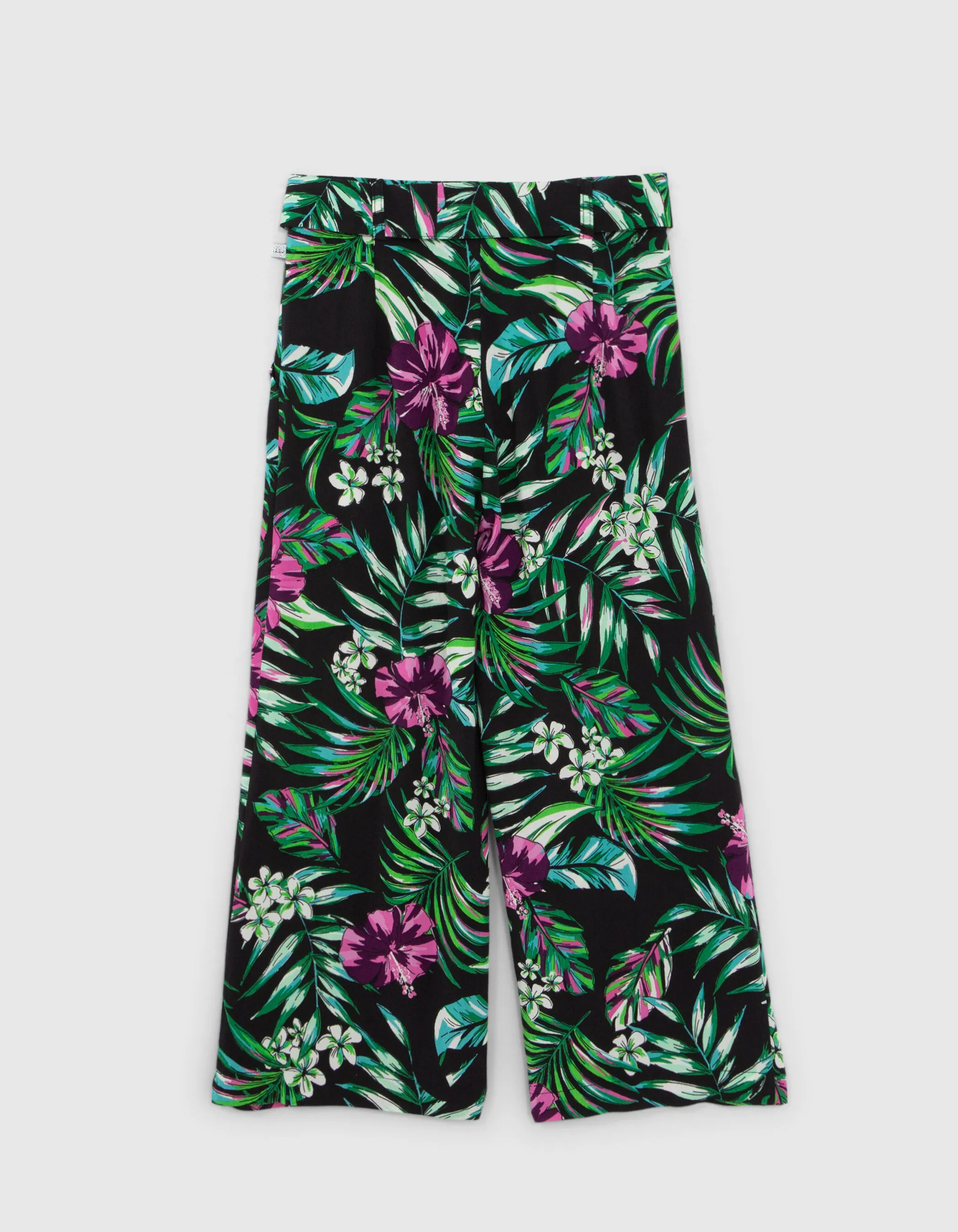 Pantalon noir LENZING™ ECOVERO™ tropical fille